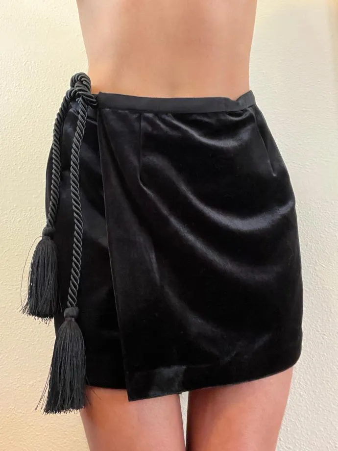 Ciao Lucia Online Luz Skirt Black Velvet Women Skirts