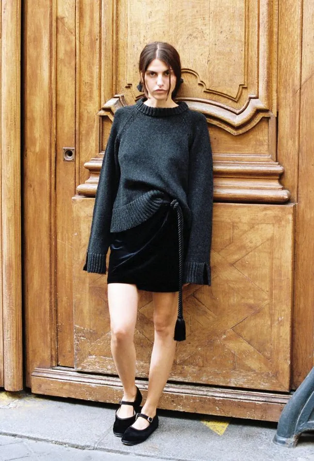 Ciao Lucia Online Luz Skirt Black Velvet Women Skirts