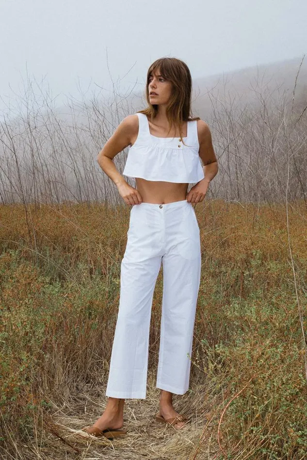 Ciao Lucia Online Pietro Pant White Cotton Women Pants