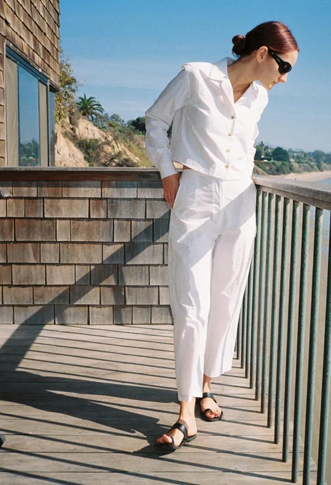 Ciao Lucia Online Pietro Pant White Cotton Women Pants