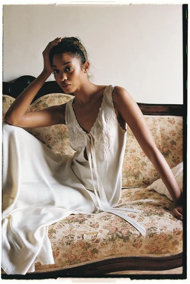 Ciao Lucia Online Serena Dress Cream Women Satin Dresses