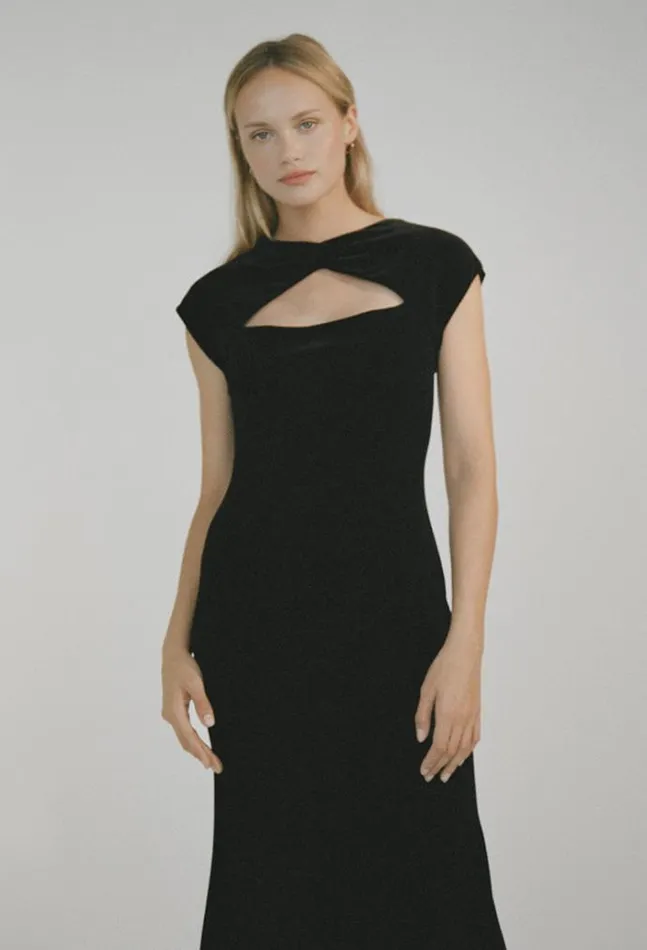 Ciao Lucia Online Violeta Dress Black Velvet Women Black Dresses