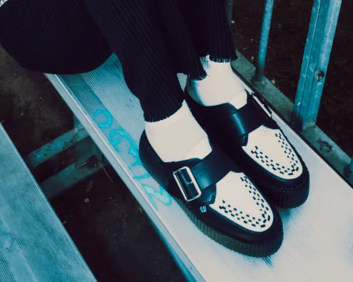Classic TwoTone Creeper Mule Women TUK Shoes Platforms