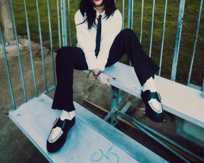 Classic TwoTone Creeper Mule Women TUK Shoes Platforms