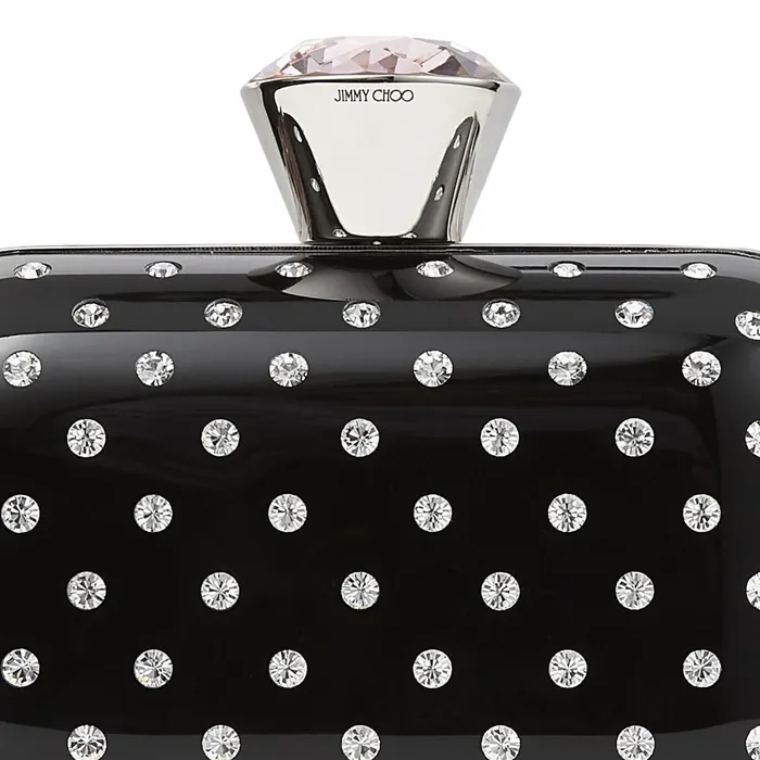 Cloud Black Acrylic Clutch Bag With Crystals Blackcrystal Women JIMMY CHOO Clutch Bags