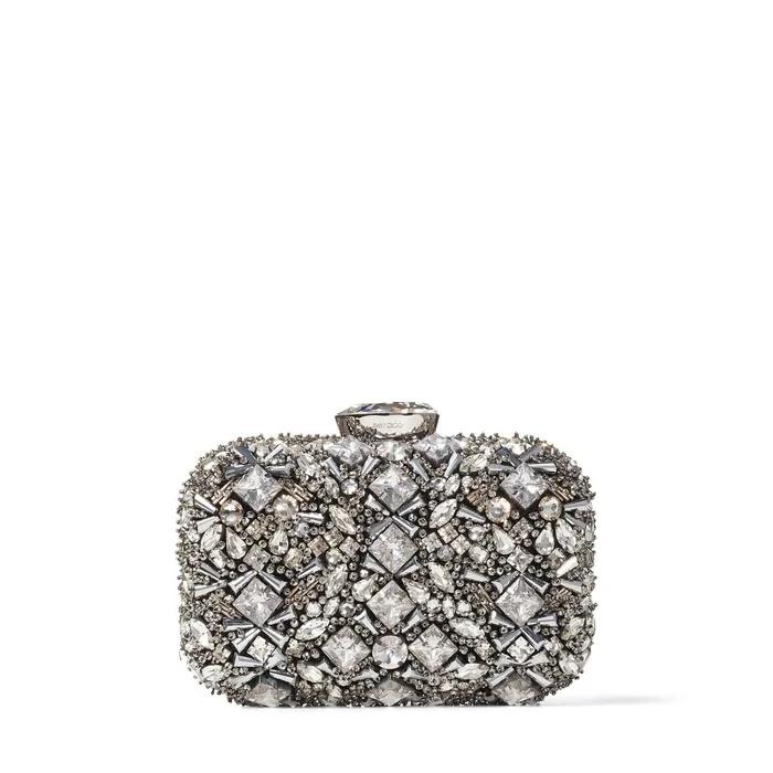 Cloud Geometric CrystalEmbroidered Suede Clutch Bag Crystal Women JIMMY CHOO Clutch Bags Cloud Geometric CrystalEmbroidered Suede Clutch Bag Crystal Women JIMMY CHOO Clutch Bags
