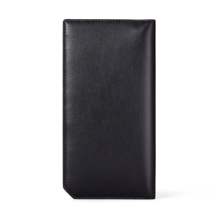 Cooper Black Leather Long BiFold Wallet Black Men JIMMY CHOO Wallets