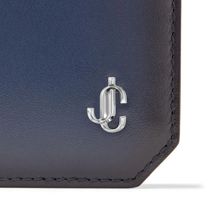 Cooper Ink Blue Leather Long BiFold Wallet Ink Blue Men JIMMY CHOO Wallets
