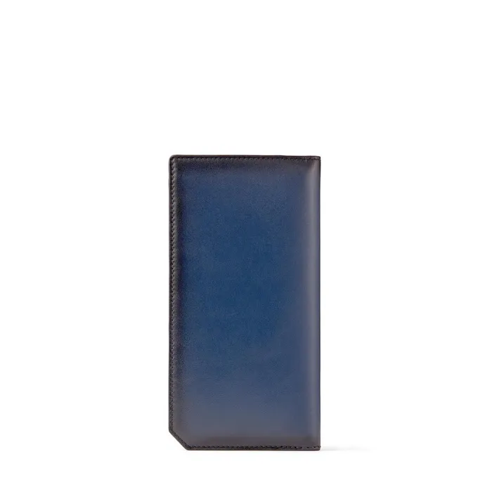 Cooper Ink Blue Leather Long BiFold Wallet Ink Blue Men JIMMY CHOO Wallets