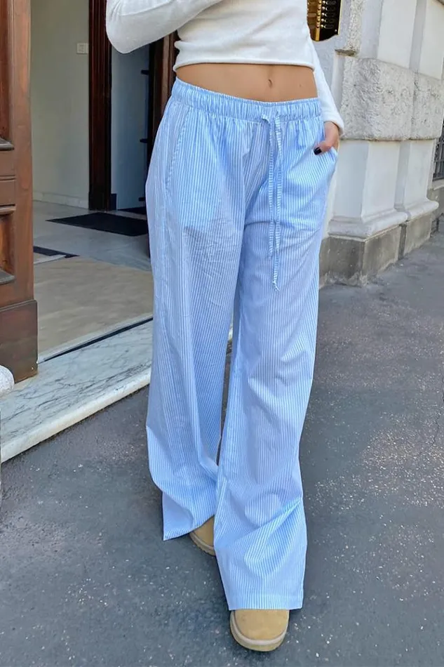 Coulisse Wide Leg Pants Women Subdued Pants