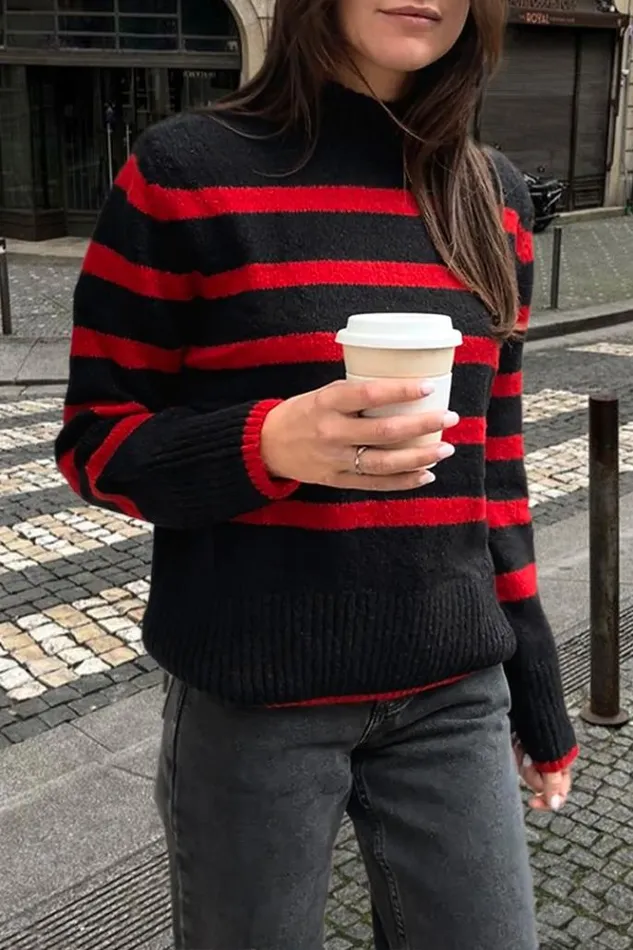Crew Neck Sweater Women Subdued Sweaters