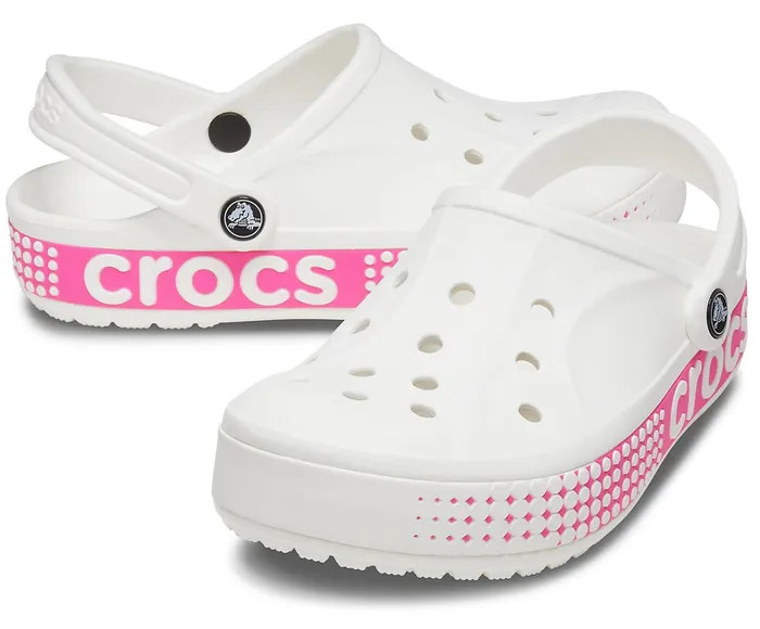 Crocs Clogs Womens Bayaband Logo Motion Clog White For Sale