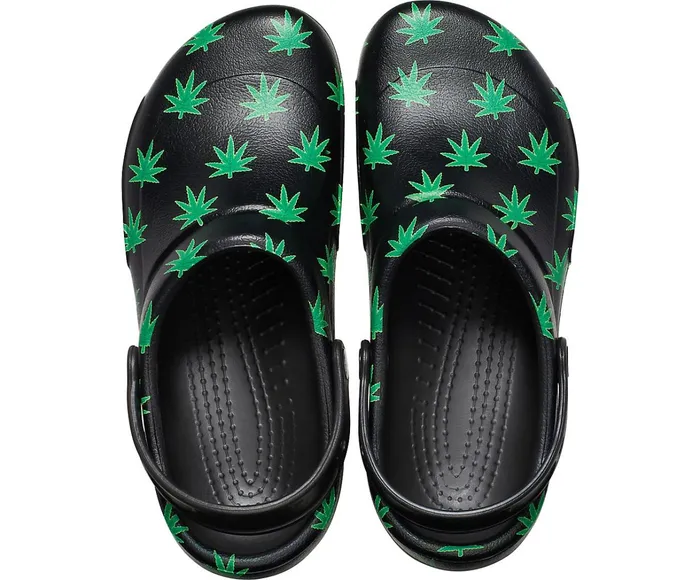 Crocs Clogs Womens Bistro Graphic Clog Black Green Cheap On Sale