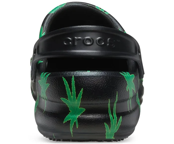 Crocs Clogs Womens Bistro Graphic Clog Black Green Cheap On Sale