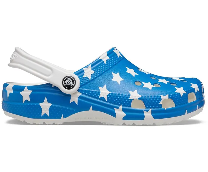 Crocs Clogs Womens Classic American Flag Clog White Multi For Sale