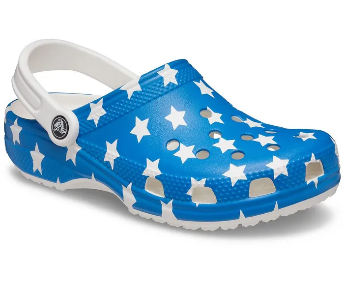Crocs Clogs Womens Classic American Flag Clog White Multi For Sale