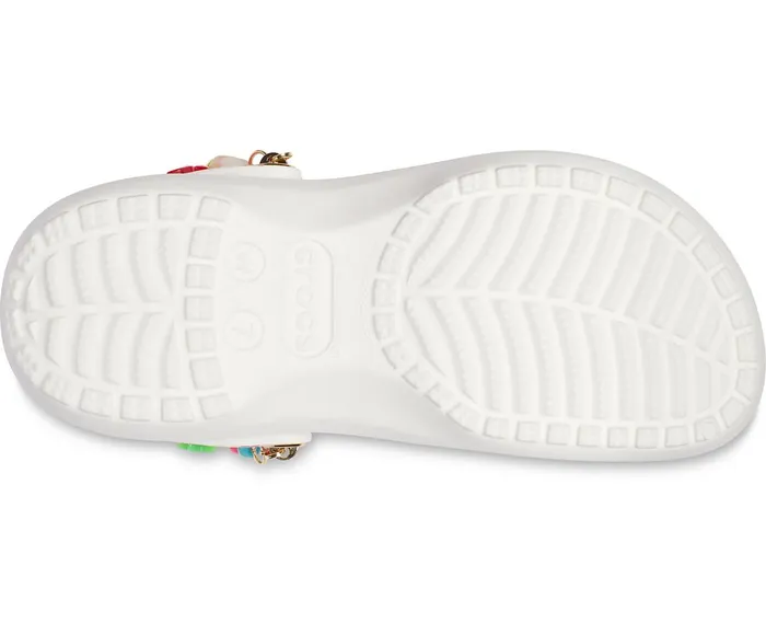 Crocs Clogs Womens Classic Festival Vibes Platform Clog White Multi Popular