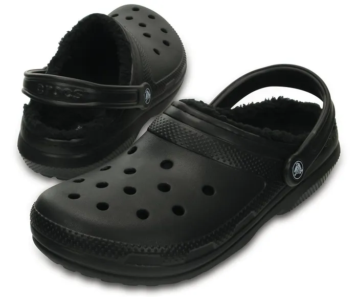 Crocs Clogs Womens Classic Lined Clog Black Black Near Me