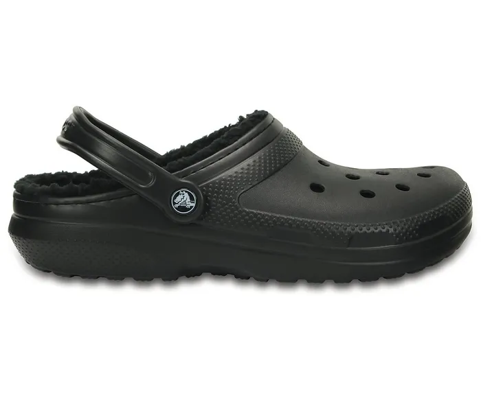 Crocs Clogs Womens Classic Lined Clog Black Black Near Me