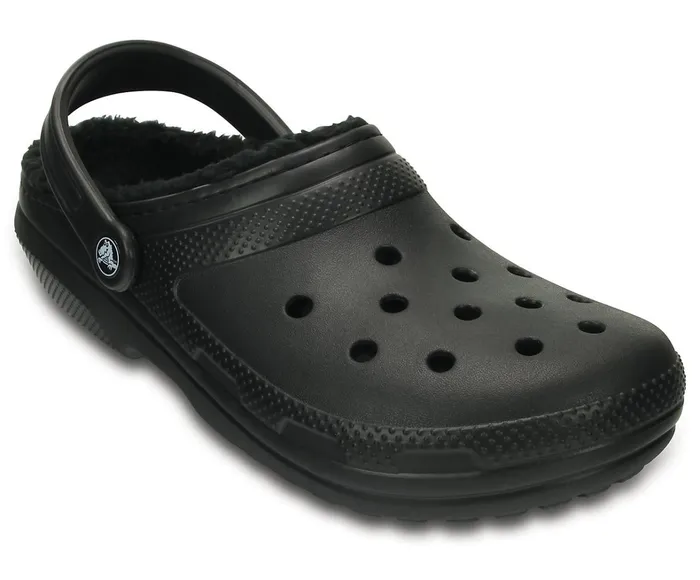 Crocs Clogs Womens Classic Lined Clog Black Black Near Me