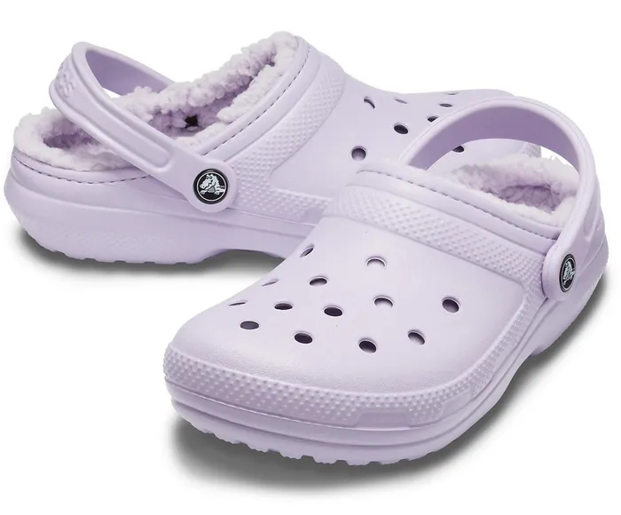 Crocs Clogs Womens Classic Lined Clog Lavender Lavender For Sale
