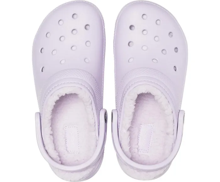 Crocs Clogs Womens Classic Lined Clog Lavender Lavender For Sale