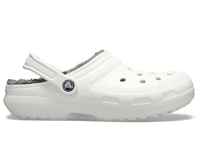 Crocs Clogs Womens Classic Lined Clog White Grey Near Me