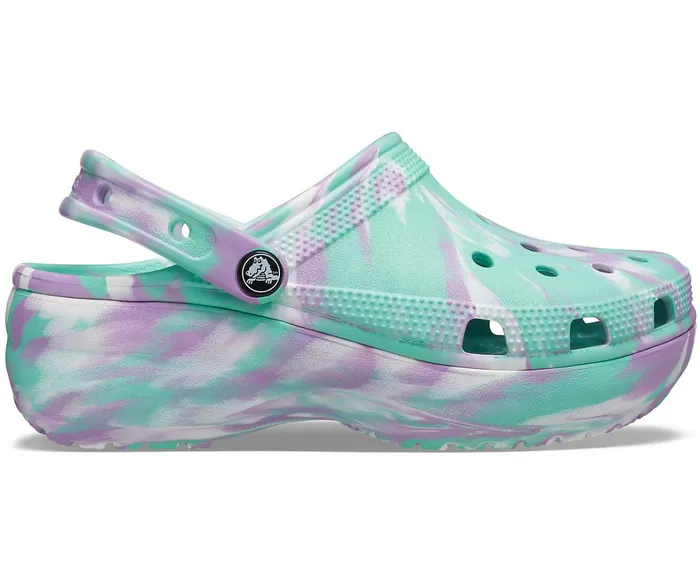Crocs Clogs Womens Classic Platform Marbled Clog Pistachio Multi Popular