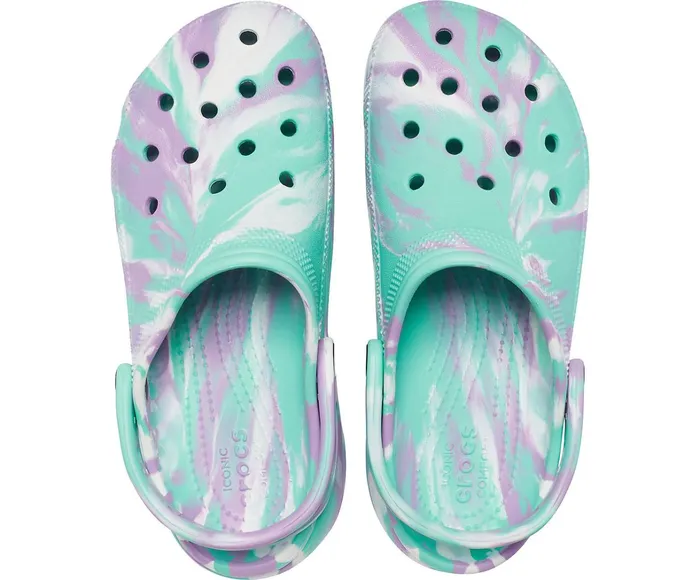 Crocs Clogs Womens Classic Platform Marbled Clog Pistachio Multi Popular
