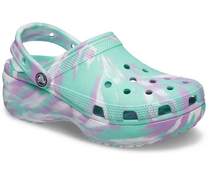 Crocs Clogs Womens Classic Platform Marbled Clog Pistachio Multi Popular