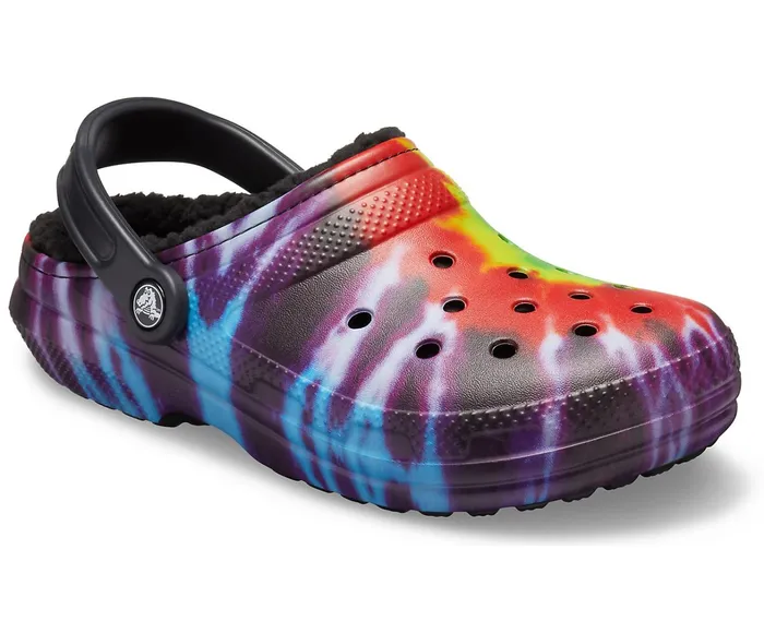Crocs Clogs Womens Classic TieDye Lined Clog Multi Black For Sale