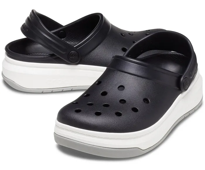 Crocs Clogs Womens Crocband Full Force Clog Black White Casaul