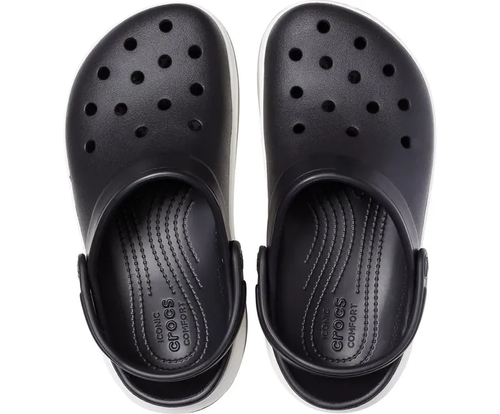 Crocs Clogs Womens Crocband Full Force Clog Black White Casaul
