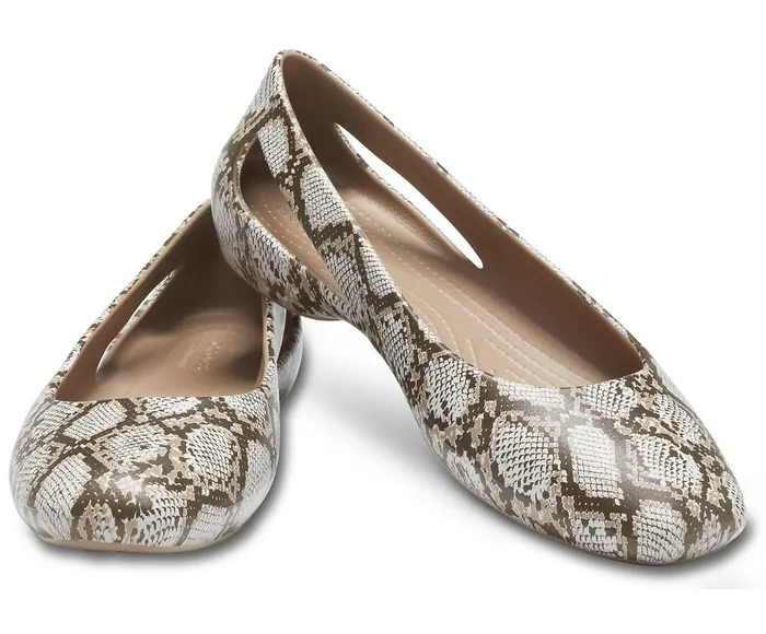 Crocs Flats Womens Crocs Sloane Graphic Flat Mushroom Cheap On Sale