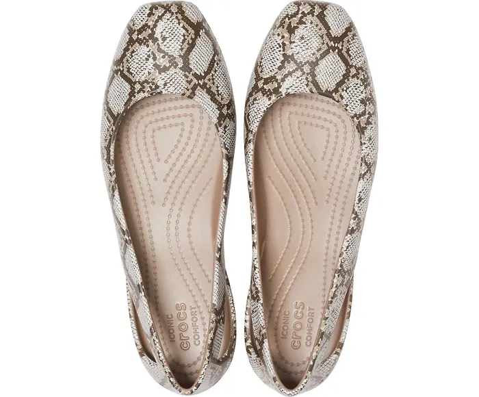 Crocs Flats Womens Crocs Sloane Graphic Flat Mushroom Cheap On Sale