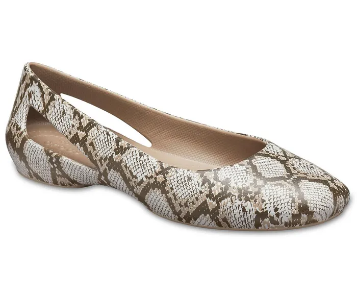 Crocs Flats Womens Crocs Sloane Graphic Flat Mushroom Cheap On Sale