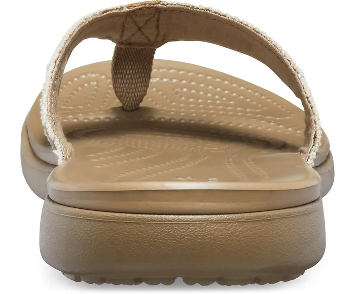 Crocs FlipFlops Mens Santa Cruz Canvas Flip Khaki Walnut Near Me