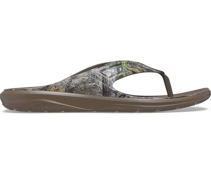 Crocs FlipFlops Mens Swiftwater Realtree Edge Wave Flip Walnut Near Me