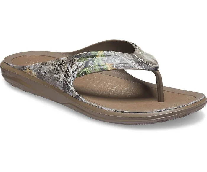 Crocs FlipFlops Mens Swiftwater Realtree Edge Wave Flip Walnut Near Me