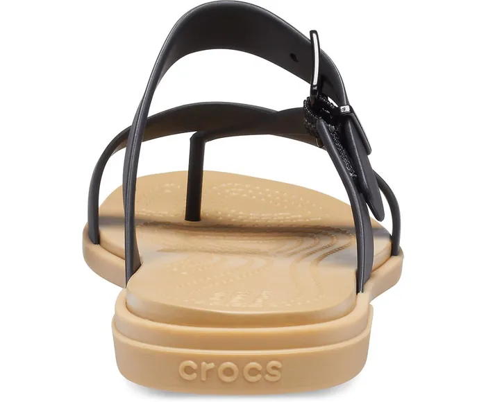 Crocs FlipFlops Womens Crocs Tulum Toe Post Sandal Black Tan Near Me