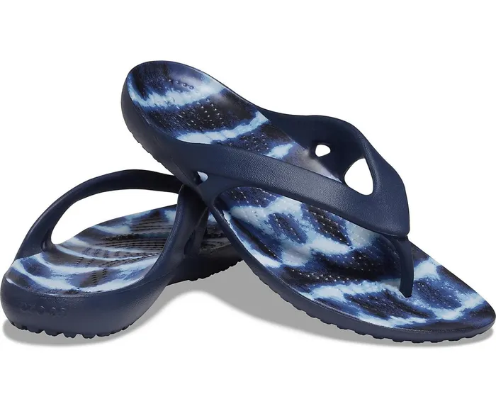 Crocs FlipFlops Womens Kadee II Printed Flip Navy On Sale