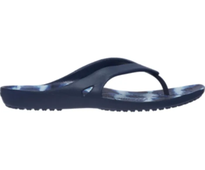 Crocs FlipFlops Womens Kadee II Printed Flip Navy On Sale