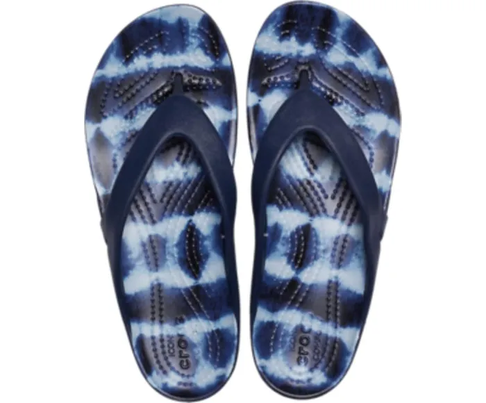 Crocs FlipFlops Womens Kadee II Printed Flip Navy On Sale