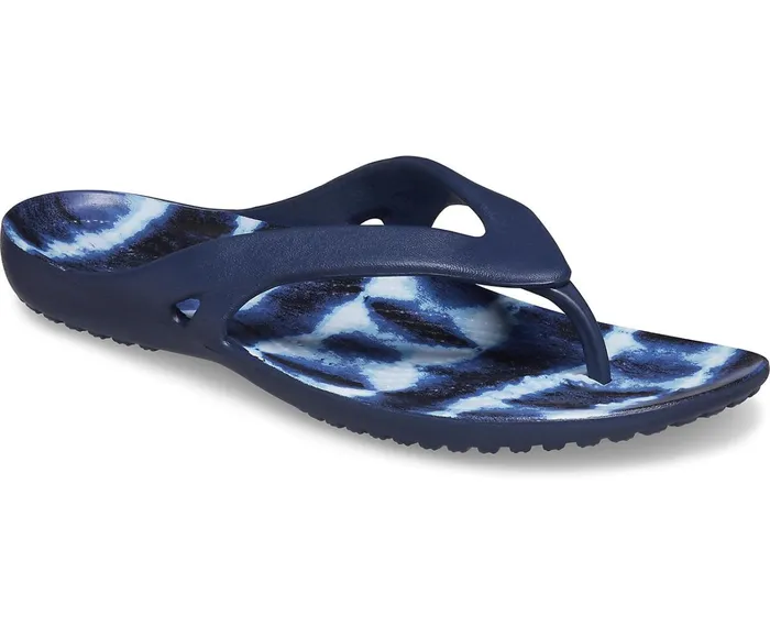 Crocs FlipFlops Womens Kadee II Printed Flip Navy On Sale