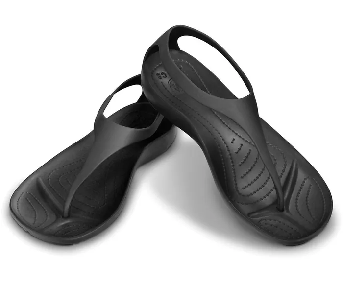 Crocs FlipFlops Womens Sexi Flip Black Black Gift Ideas