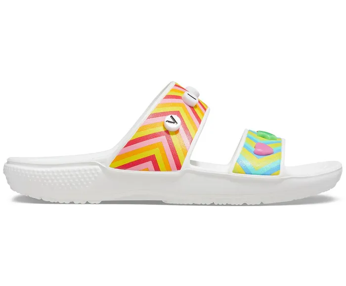 Crocs Sandals Mens Classic Crocs Festival Vibes Sandal White Multi For Sale