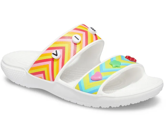 Crocs Sandals Mens Classic Crocs Festival Vibes Sandal White Multi For Sale