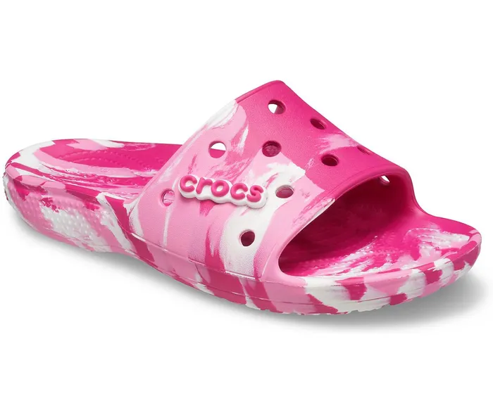 Crocs Sandals Mens Classic Crocs Marbled Slide Candy Pink Pink Lemonade Gift for Friend