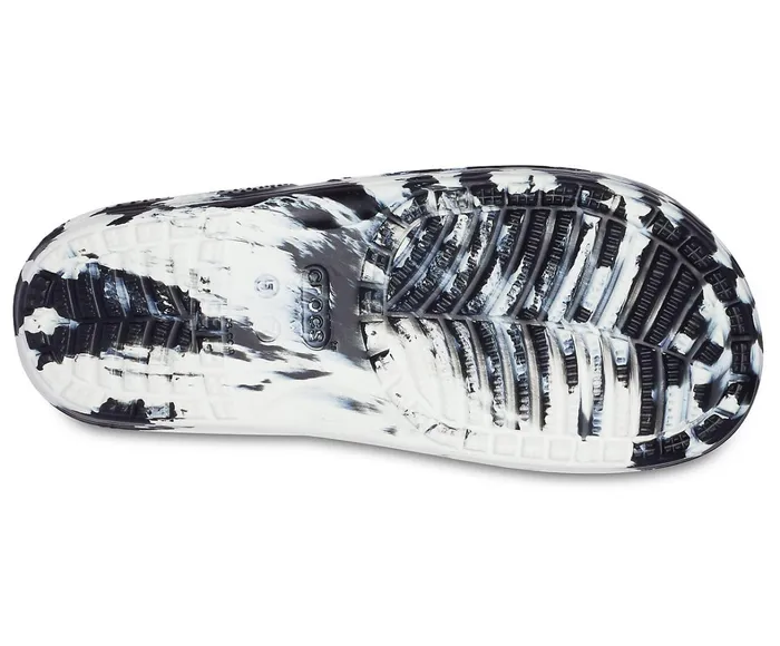 Crocs Sandals Mens Classic Crocs Marbled Slide White Black On Sale
