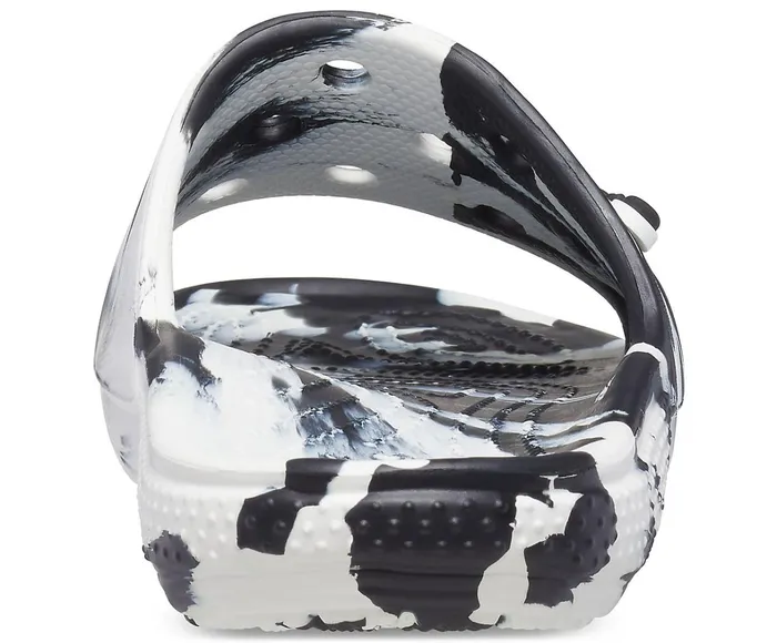 Crocs Sandals Mens Classic Crocs Marbled Slide White Black On Sale
